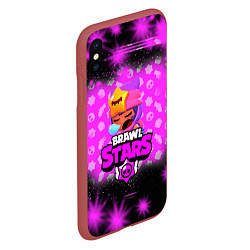 Чехол iPhone XS Max матовый BRAWL STARS:SANDY, цвет: 3D-красный — фото 2