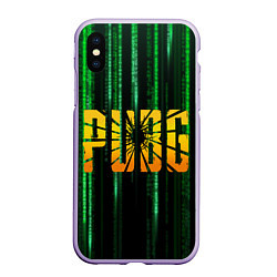 Чехол iPhone XS Max матовый PUBG - Королевская битва, цвет: 3D-светло-сиреневый