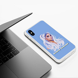 Чехол iPhone XS Max матовый Ariana Grande Ариана Гранде, цвет: 3D-белый — фото 2
