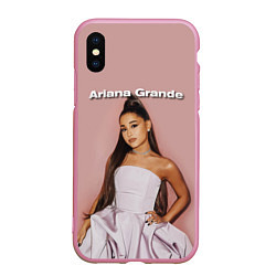 Чехол iPhone XS Max матовый Ariana Grande Ариана Гранде, цвет: 3D-розовый