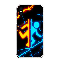 Чехол iPhone XS Max матовый PORTAL, цвет: 3D-белый