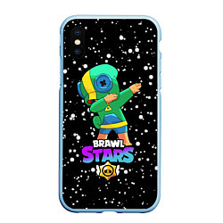 Чехол iPhone XS Max матовый Brawl Stars Leon, Dab