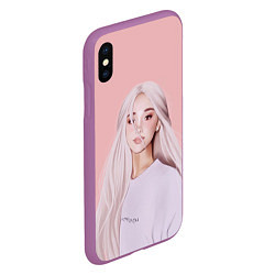 Чехол iPhone XS Max матовый Ariana Grande Ариана Гранде, цвет: 3D-фиолетовый — фото 2