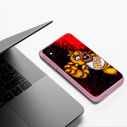 Чехол iPhone XS Max матовый Five Nights At Freddy's, цвет: 3D-розовый — фото 2