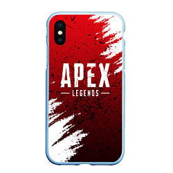 Чехол iPhone XS Max матовый APEX LEGENDS, цвет: 3D-голубой