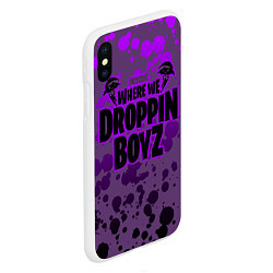 Чехол iPhone XS Max матовый Droppin Boys, цвет: 3D-белый — фото 2