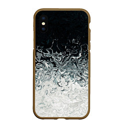 Чехол iPhone XS Max матовый Вода абстракция, цвет: 3D-коричневый
