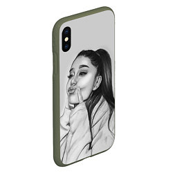 Чехол iPhone XS Max матовый Ariana Grande Ариана Гранде, цвет: 3D-темно-зеленый — фото 2