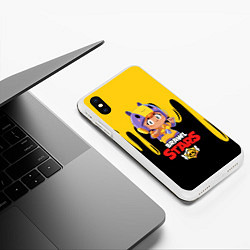 Чехол iPhone XS Max матовый BRAWL STARS BEA, цвет: 3D-белый — фото 2