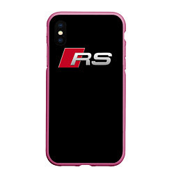 Чехол iPhone XS Max матовый AUDI RS, цвет: 3D-малиновый