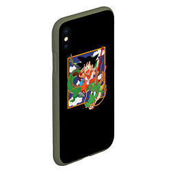 Чехол iPhone XS Max матовый Dragon Ball, цвет: 3D-темно-зеленый — фото 2