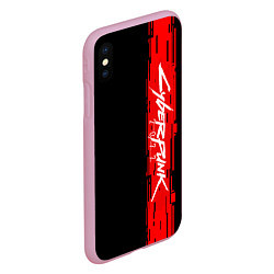 Чехол iPhone XS Max матовый CYBERPUNK 2077, цвет: 3D-розовый — фото 2