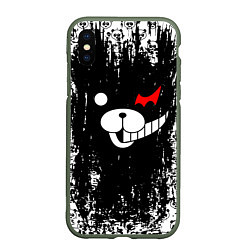 Чехол iPhone XS Max матовый MONOKUMA, цвет: 3D-темно-зеленый