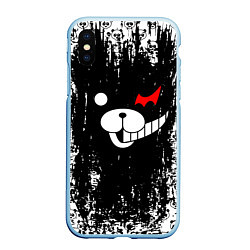 Чехол iPhone XS Max матовый MONOKUMA, цвет: 3D-голубой