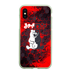 Чехол iPhone XS Max матовый MONOKUMA, цвет: 3D-салатовый