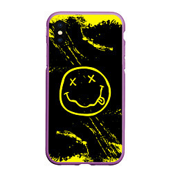 Чехол iPhone XS Max матовый NIRVANA, цвет: 3D-фиолетовый
