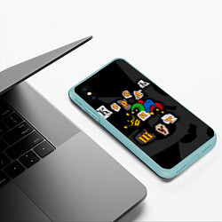 Чехол iPhone XS Max матовый Король и Шут, цвет: 3D-мятный — фото 2