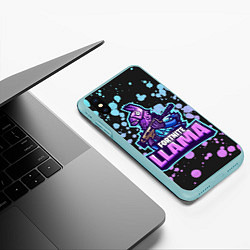 Чехол iPhone XS Max матовый Fortnite LLAMA, цвет: 3D-мятный — фото 2
