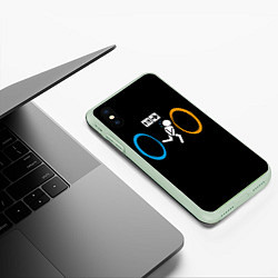 Чехол iPhone XS Max матовый PORTAL, цвет: 3D-салатовый — фото 2