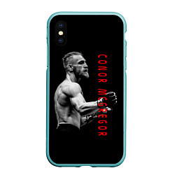 Чехол iPhone XS Max матовый Conor McGregor, цвет: 3D-мятный