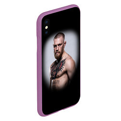 Чехол iPhone XS Max матовый Conor McGregor, цвет: 3D-фиолетовый — фото 2