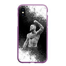 Чехол iPhone XS Max матовый Conor McGregor, цвет: 3D-фиолетовый