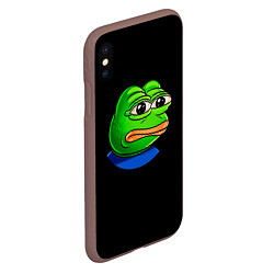 Чехол iPhone XS Max матовый Frog, цвет: 3D-коричневый — фото 2