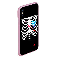 Чехол iPhone XS Max матовый UNDERTALE, цвет: 3D-розовый — фото 2