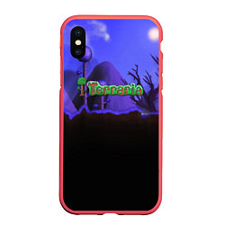 Чехол iPhone XS Max матовый TERRARIA, цвет: 3D-красный