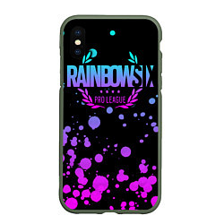 Чехол iPhone XS Max матовый Rainbow Six Siege, цвет: 3D-темно-зеленый