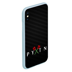 Чехол iPhone XS Max матовый ТИКТОКЕР - PAYTON MOORMEIE, цвет: 3D-голубой — фото 2