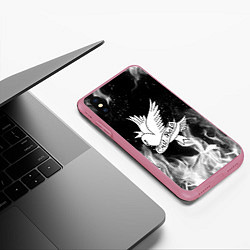 Чехол iPhone XS Max матовый LIL PEEP CRY BABY, цвет: 3D-малиновый — фото 2