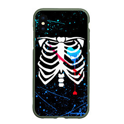 Чехол iPhone XS Max матовый UNDERTALE, цвет: 3D-темно-зеленый