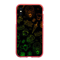 Чехол iPhone XS Max матовый CONOR McGREGOR, цвет: 3D-красный