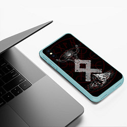 Чехол iPhone XS Max матовый Один, цвет: 3D-мятный — фото 2