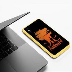 Чехол iPhone XS Max матовый Fallout 4, цвет: 3D-желтый — фото 2
