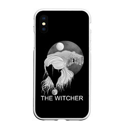 Чехол iPhone XS Max матовый The Witcher, цвет: 3D-белый