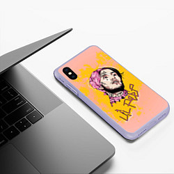 Чехол iPhone XS Max матовый Lil Peep, цвет: 3D-светло-сиреневый — фото 2