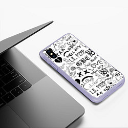 Чехол iPhone XS Max матовый LIL PEEP LOGOBOMBING, цвет: 3D-светло-сиреневый — фото 2