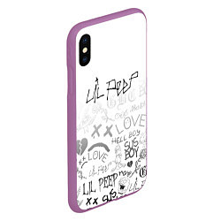 Чехол iPhone XS Max матовый LIL PEEP, цвет: 3D-фиолетовый — фото 2