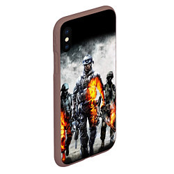 Чехол iPhone XS Max матовый Battlefield, цвет: 3D-коричневый — фото 2