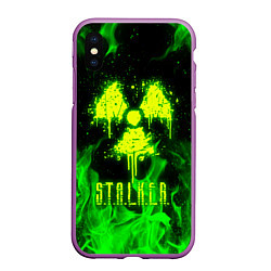 Чехол iPhone XS Max матовый STALKER 2, цвет: 3D-фиолетовый