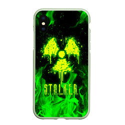 Чехол iPhone XS Max матовый STALKER 2, цвет: 3D-салатовый