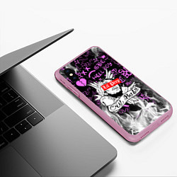 Чехол iPhone XS Max матовый LIL PEEP, цвет: 3D-розовый — фото 2