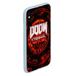 Чехол iPhone XS Max матовый DOOM, цвет: 3D-голубой — фото 2