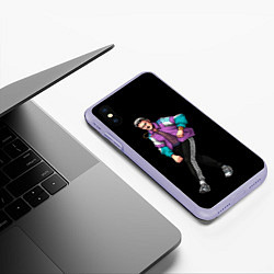 Чехол iPhone XS Max матовый Ильич, цвет: 3D-светло-сиреневый — фото 2