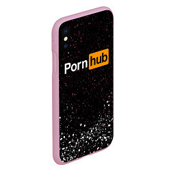 Чехол iPhone XS Max матовый PornHub, цвет: 3D-розовый — фото 2