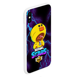 Чехол iPhone XS Max матовый Brawl Stars SALLY LEON, цвет: 3D-белый — фото 2