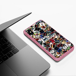 Чехол iPhone XS Max матовый Дискография EMINEM, цвет: 3D-малиновый — фото 2