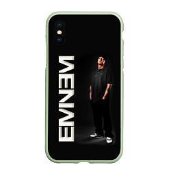 Чехол iPhone XS Max матовый EMINEM, цвет: 3D-салатовый